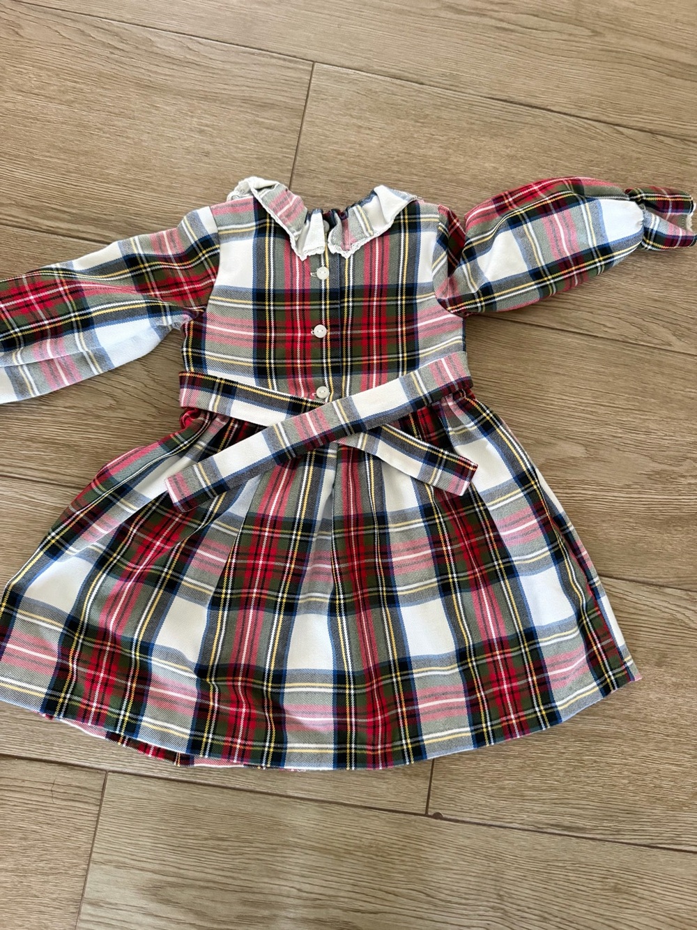 Vintage Bonnie Jean Red, Blue, White Plaid Dress 3t - Picture 5 of 6